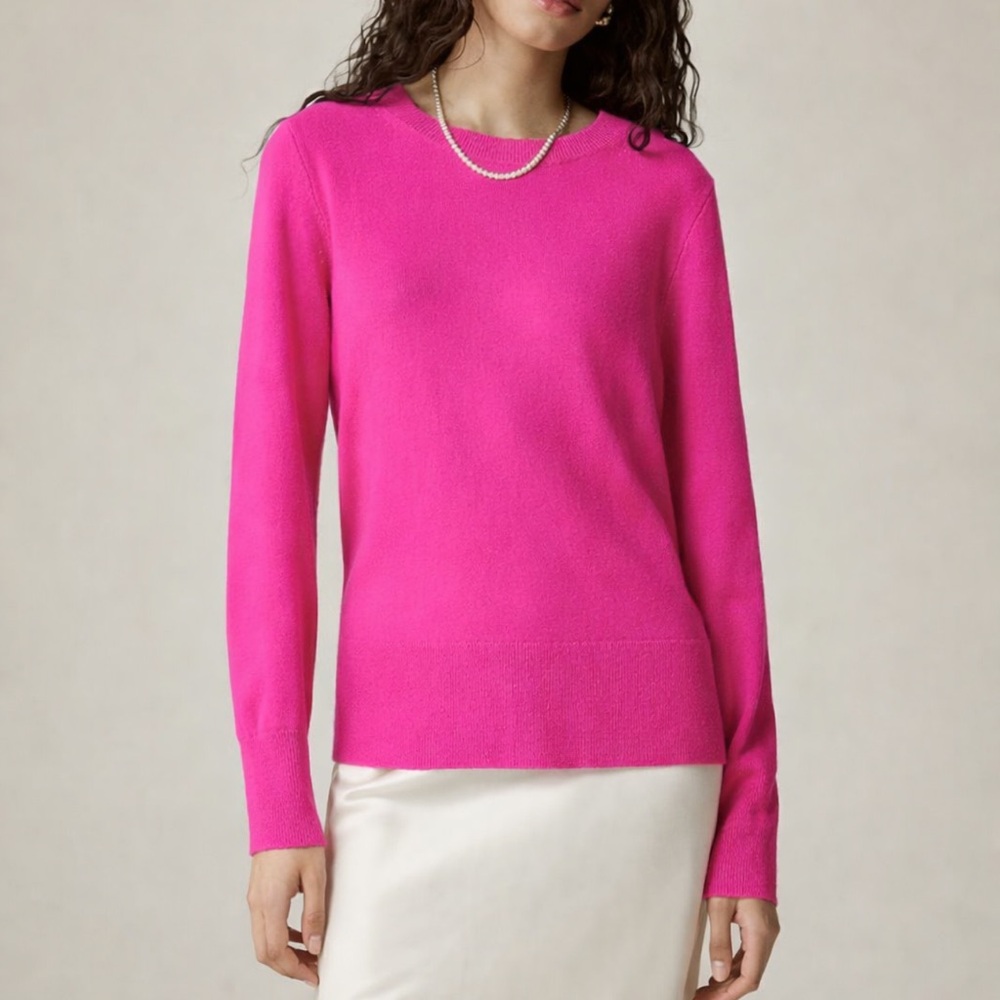 J. Crew Women's Pink Crew Neck Sweater